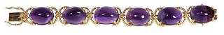 Appraisal: Verdura amethyst pebble and k yellow gold bracelet Verdura amethyst