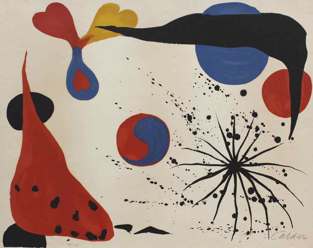 Appraisal: CALDER Alexander American ''Flies in the Spider Web Lithograph ''