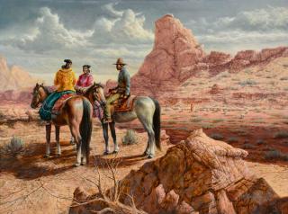 Appraisal: Alfredo Rodriguez b On the Road to Shiprock oil on