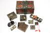 Appraisal: MINIATURE JAPANESE LACQUER BOXES W MED SIZED BOX - Smaller