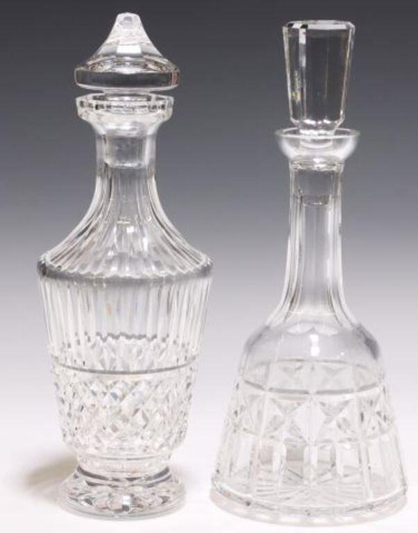 Appraisal: lot of Waterford cut crystal wine decanters and stoppers including