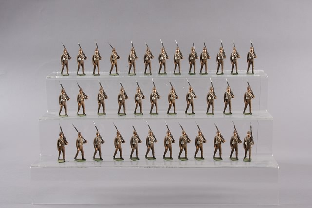 Appraisal: Lot of solid cast figures representing British infantry in the