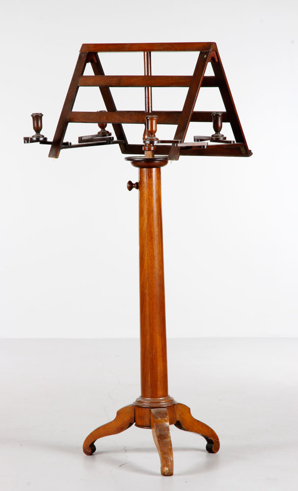 Appraisal: - th C Mahogany Music Stand th century music stand