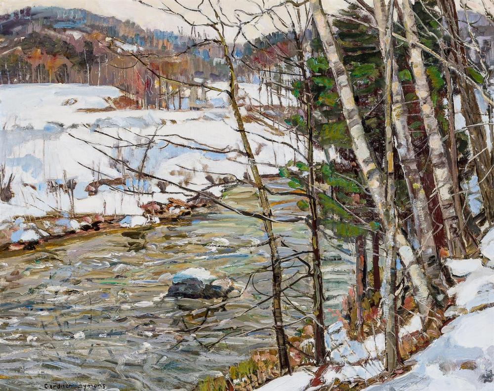 Appraisal: GEORGE GARDNER SYMONS American - Winter Stream oil on board