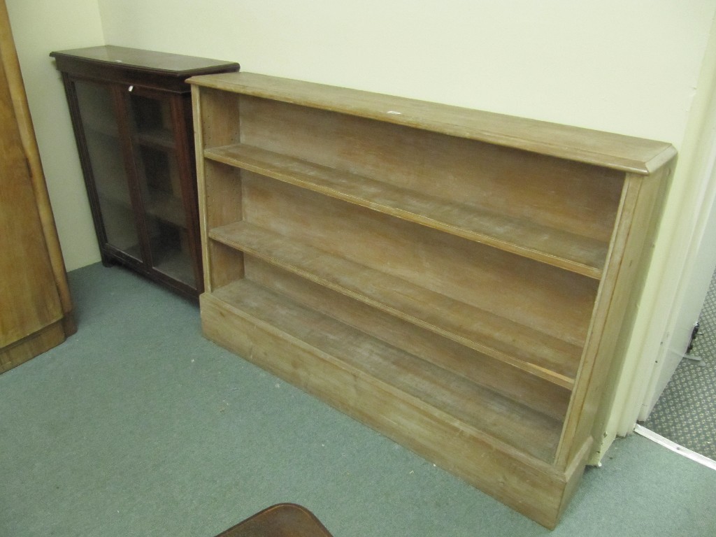 Appraisal: Victorian mahogany bookcase and an open bookcase