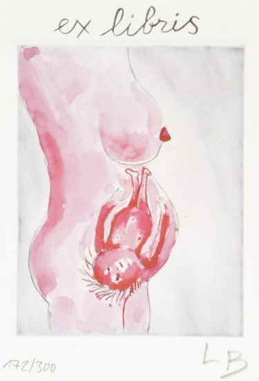 Appraisal: Louise Bourgeois - Ex Libris The Reticent Child offset-lithographic bookplate