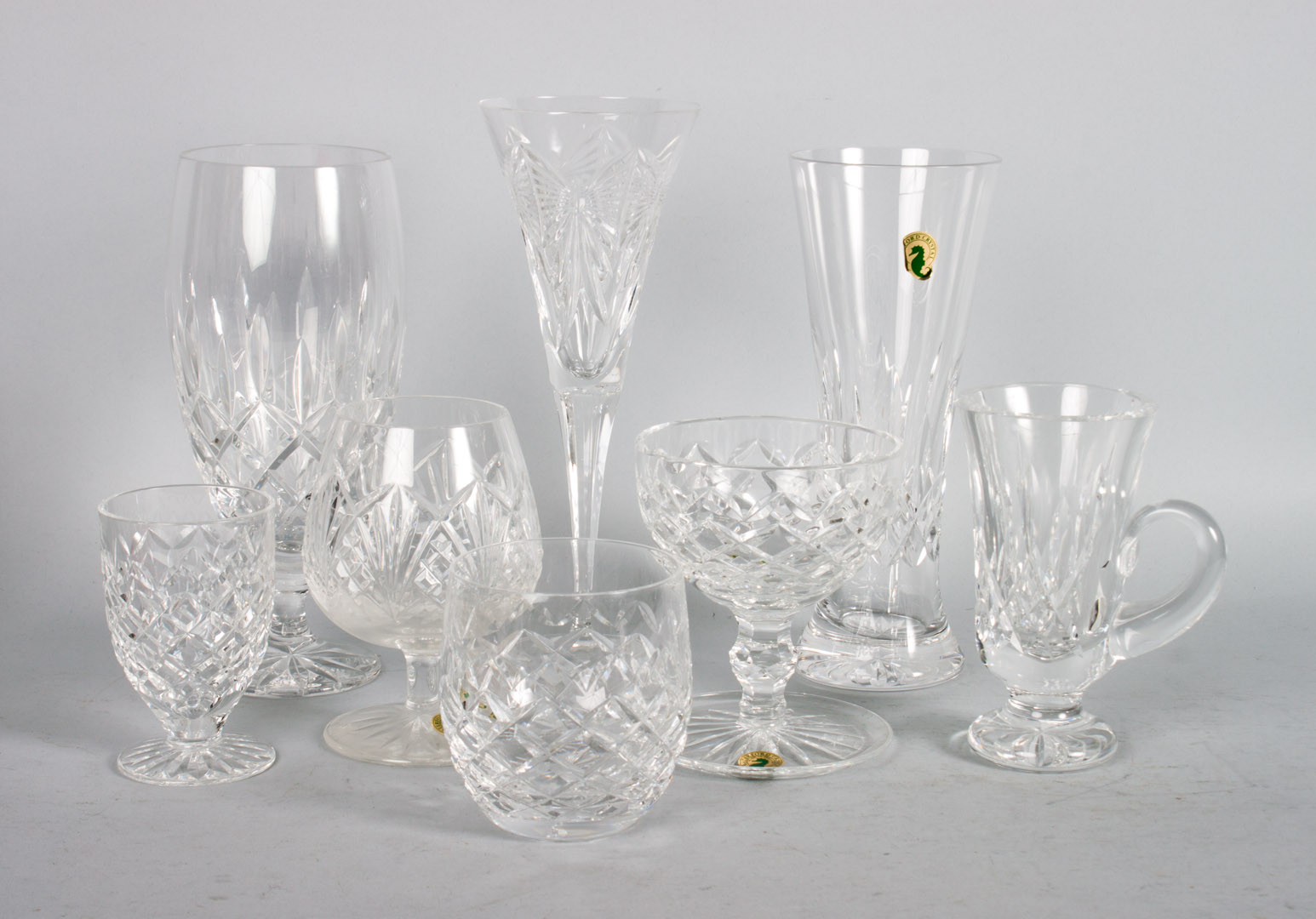 Appraisal: Waterford crystal partial stemware service pieces including manhattans juice glasses