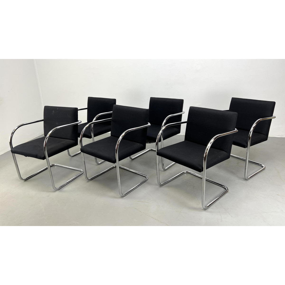 Appraisal: Set GORDON INTERNATIONAL Dining Chairs Chrome tube frames Inspired by