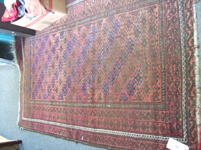 Appraisal: An early th century Belouch rug East Persia the red