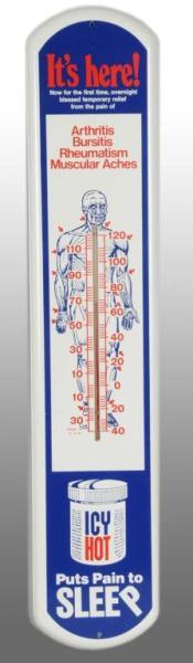 Appraisal: Tin Icy Hot Thermometer Description Unusual graphic of human body