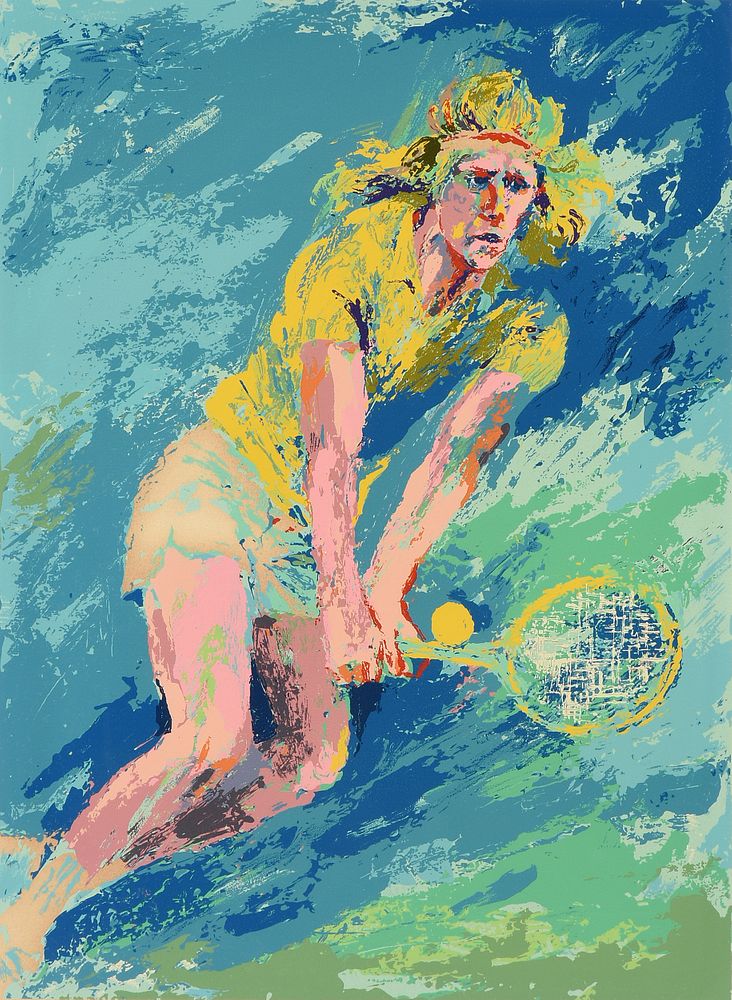 Appraisal: LEROY NEIMAN American - A PRINT Bjorn Borg CIRCA LEROY