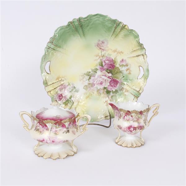 Appraisal: R S Prussia Porcelain pc sugar creamer plate dia