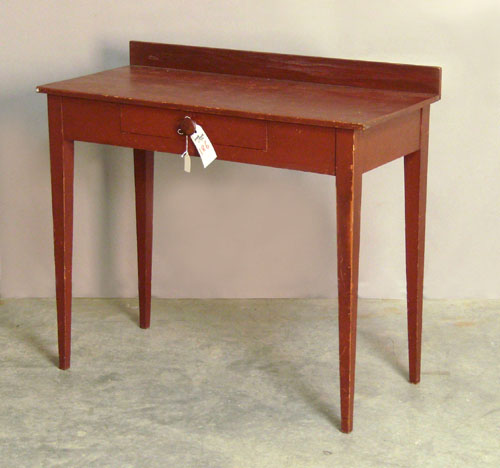 Appraisal: Red painted shaker table th c h w