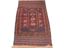 Appraisal: Nomadic Tribal Rug th Century Prayer rug features a navy