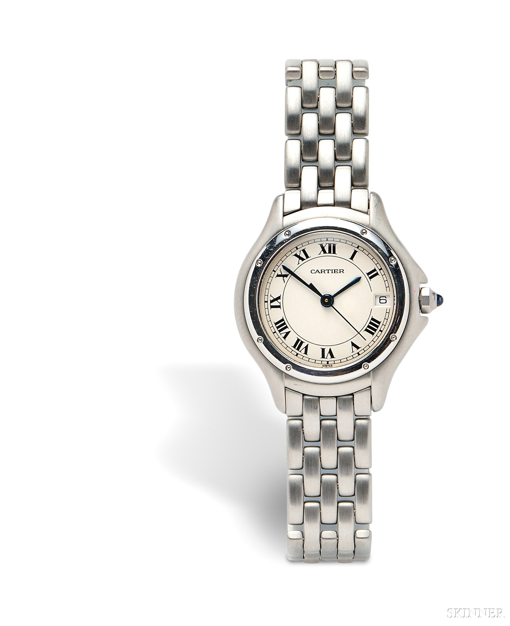 Appraisal: Lady's Stainless Steel Wristwatch Cartier the round dial with Roman