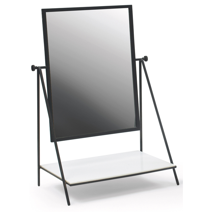 Appraisal: Paul McCobb vanity mirror by Bryce Originals wrought iron frame