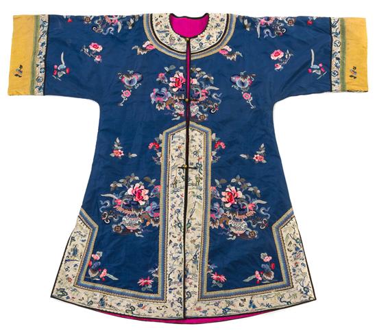 Appraisal: Sale Lot An Embroidered Silk Lady's Robe worked in satin