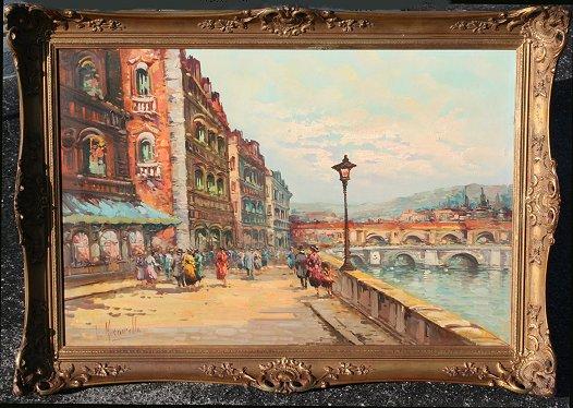 Appraisal: SCHOOL OF PARIS OIL Canvas Signed lower left '' x