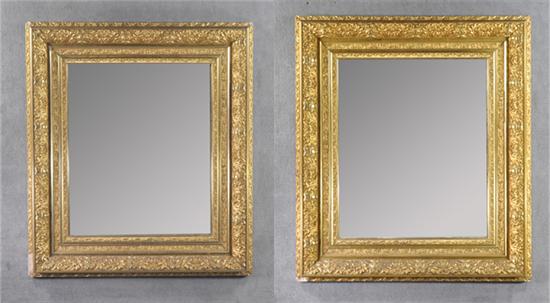 Appraisal: Pair of Gilt Gesso Frames Circa Deep ogee molded frame