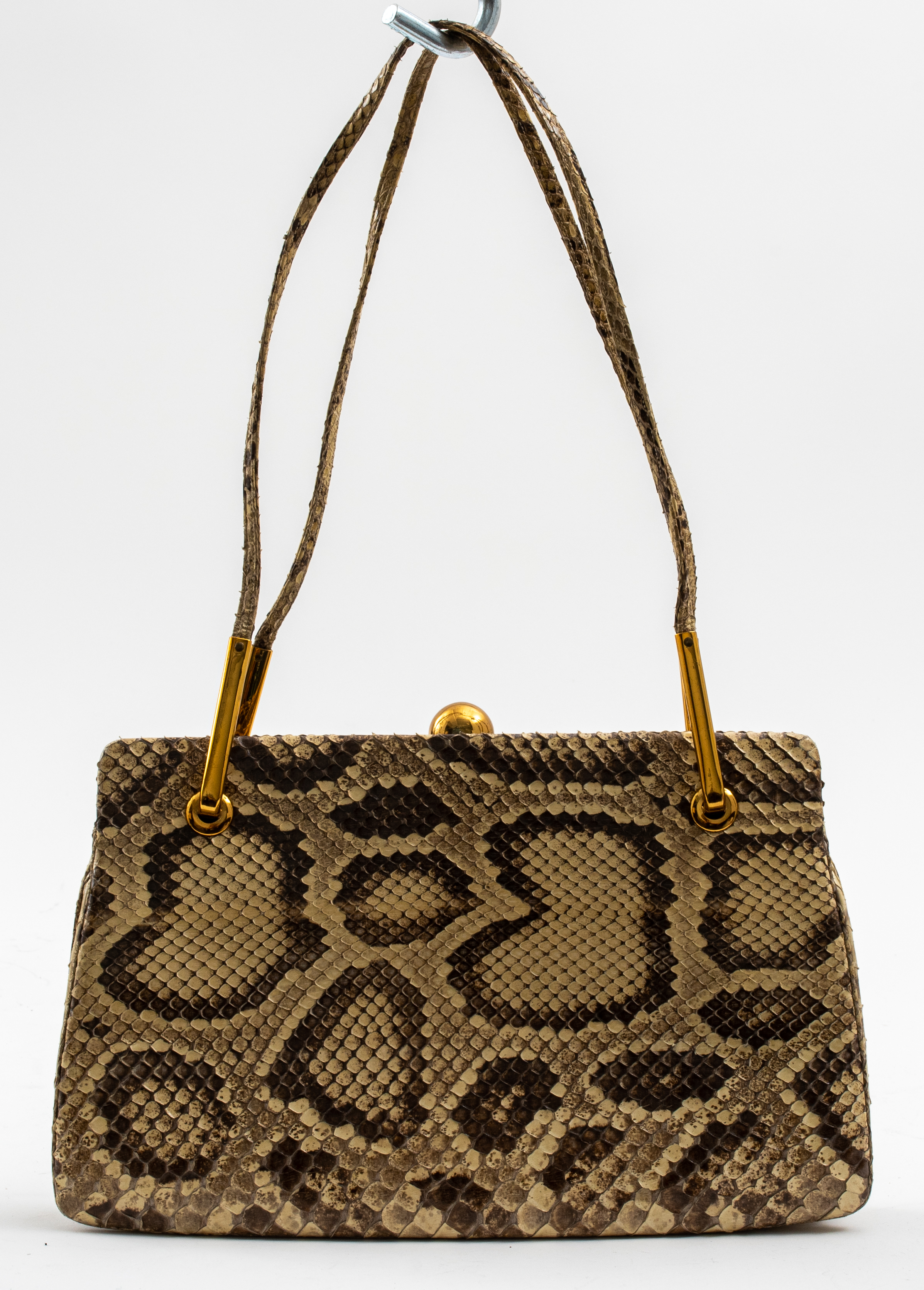 Appraisal: JUDITH LEIBER SNAKESKIN PURSE HANDBAG Judith Leiber snakeskin purse handbag