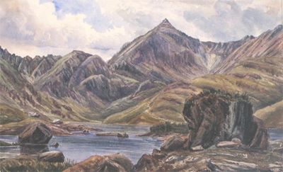 Appraisal: Charles Gilbert Heathcote - Snowdon from Llyn Llyndow Wales Watercolour