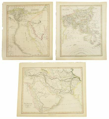 Appraisal: lot of Unframed maps from Smith's Atlas th c published