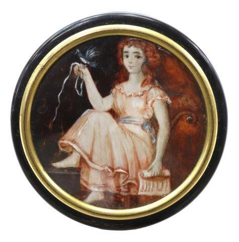 Appraisal: French tortoise shell snuff box late th early th c