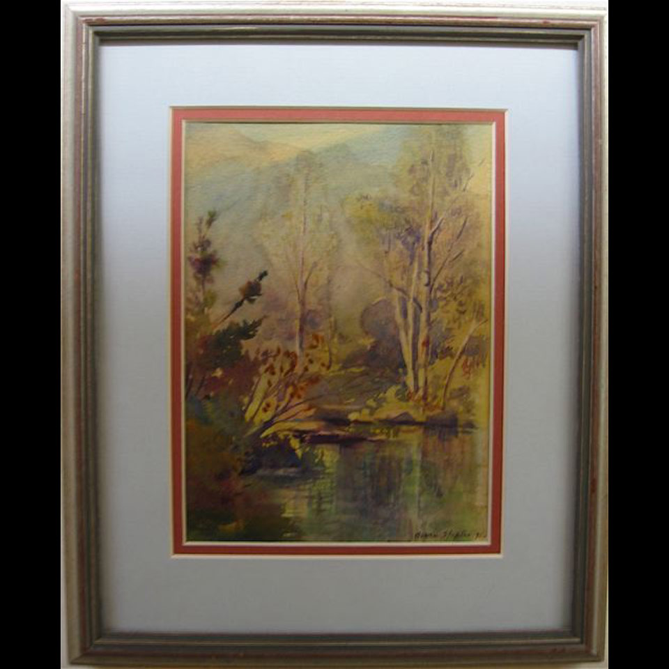 Appraisal: OWEN STAPLES - CANADIAN CREEK STUDY LANDSCAPE STUDY TWO WATERCOLOURS