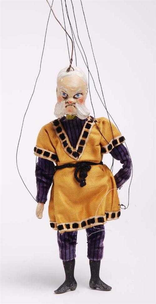 Appraisal: MARIONETTE Schweiz St Gallen um Gipsmasse bemalt Figur des Orestes