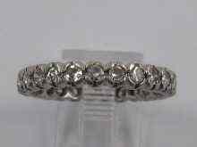 Appraisal: A white metal tests platinum diamond eternity ring approx mm