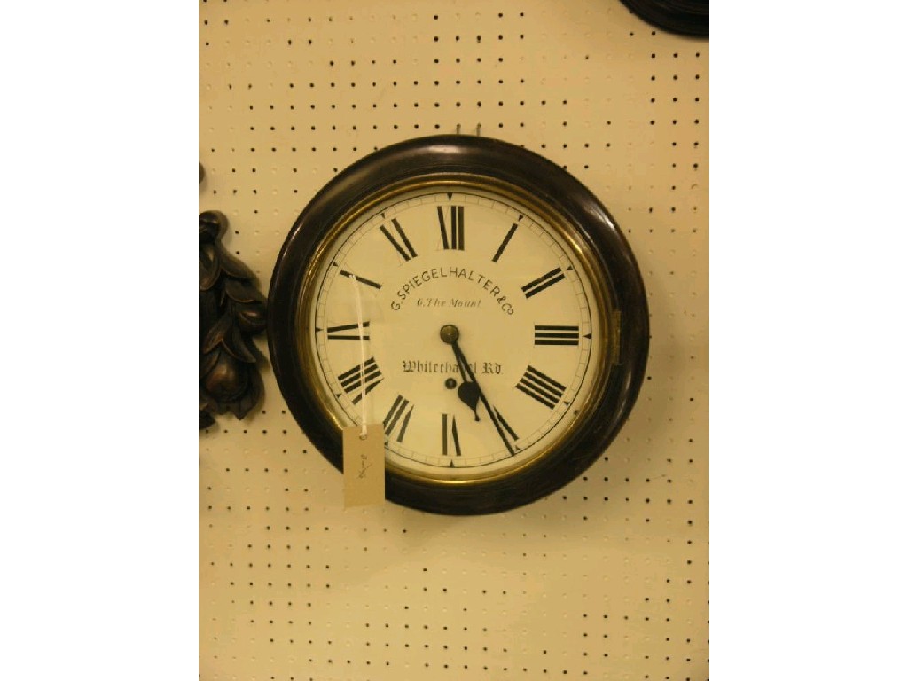 Appraisal: A late Victorian walnut-cased dial clock enamelled dial signed G