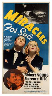 Appraisal: Miracles for Sale MGM Three sheet x Magic mystery film