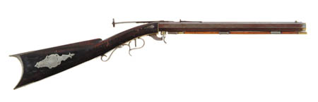 Appraisal: HILLIARD UNDERHAMMER RIFLE CAL octagonal bbl marked D H HILLIARD