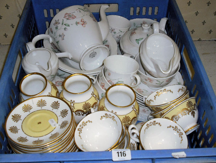 Appraisal: Tray Comprising piece Johnson Brothers Teaset to include Cups teapot