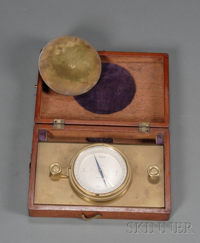 Appraisal: Brass Compass by F H Kulle Clausthal in a fitted