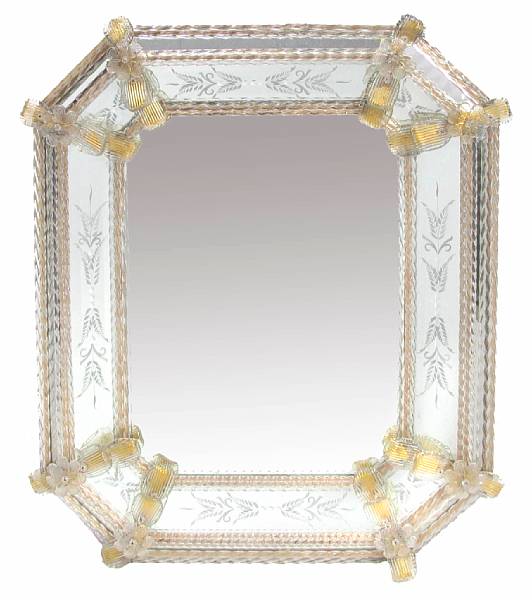 Appraisal: A Venetian glass mirror height in width in