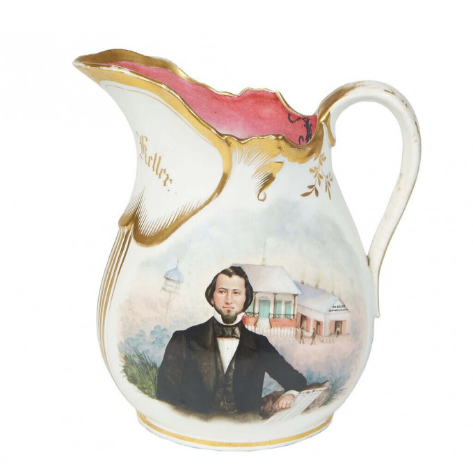 Appraisal: Rudolph T Lux German New Orleans - Hand Painted Porcelain