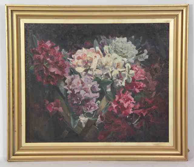 Appraisal: J H C GoddardSTILL LIFE WITH FLOWERSoil on canvas cm