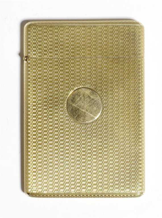 Appraisal: GOLD CIGARETTE CASE ca Yellow gold g Rectangular flat case