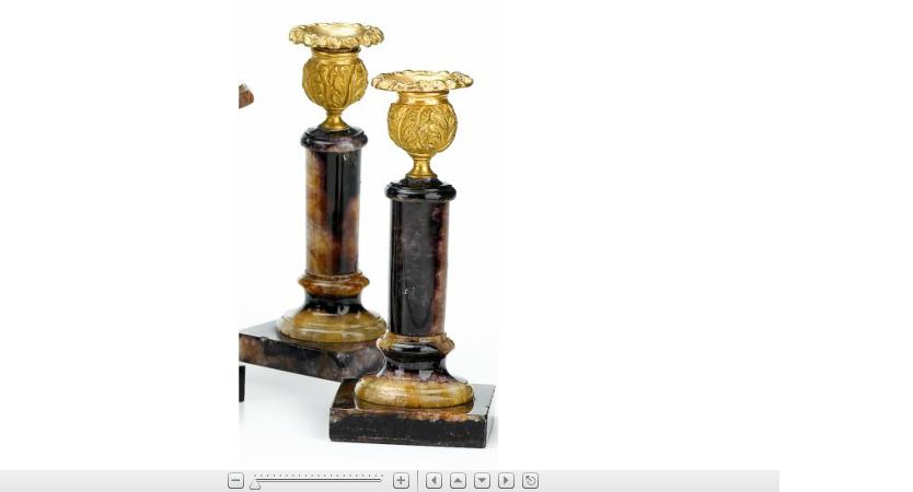 Appraisal: Pair of Regency Blue John and gilt metal candlesticksearly th