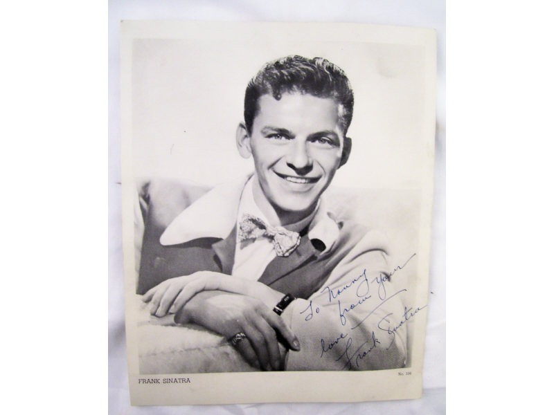 Appraisal: Frank Sinatra x Signed Photo Inscription reads To Nanny from