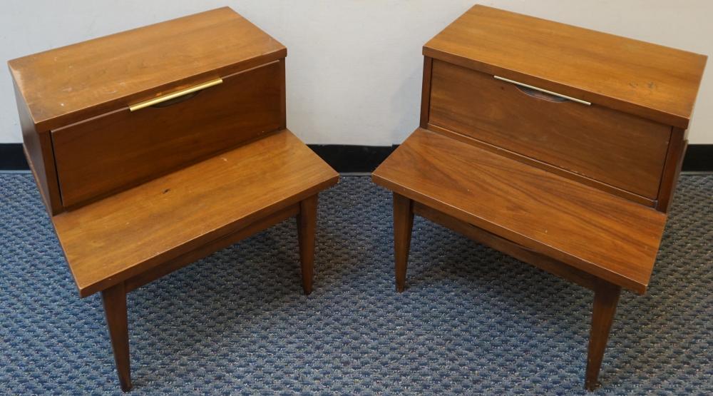 Appraisal: PAIR KENT COFFEY 'THE TABLEAU' WALNUT NIGHT STANDS X X