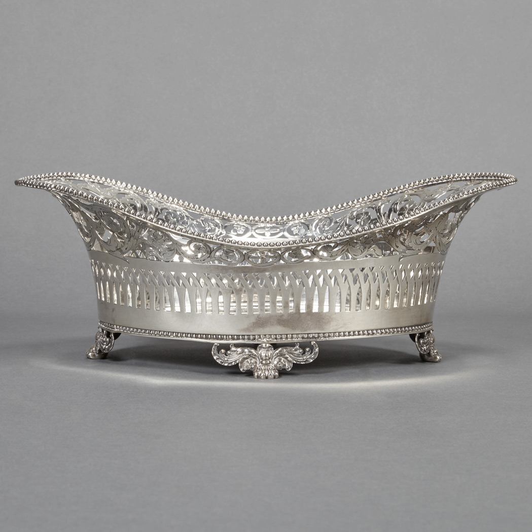 Appraisal: Tiffany Co Sterling Silver Basket Circa - Of oval form