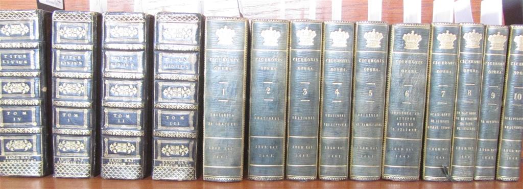 Appraisal: ELZEVIER PRESS LIVIUS TITUS HISTORIARUM Leiden Elzevier volumes mo blue