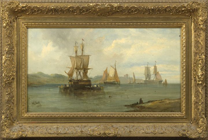 Appraisal: William Callcott Knell British born ca - Sailing Vessels Off