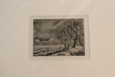 Appraisal: Jean Dryden Alexander British - Winter Farm and Trees etching