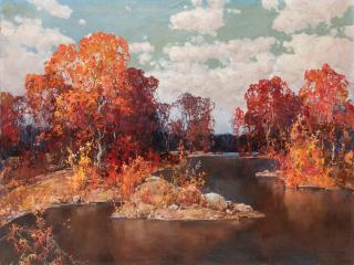 Appraisal: STEPAN FEDOROVICH KOLESNIKOFF RUSSIAN - Golden Autumn oil on canvas