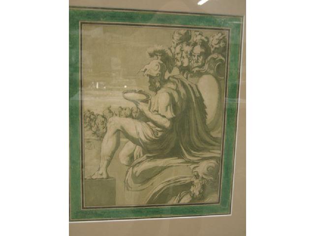 Appraisal: Old Master Drawing Ink Wash On Paper German th century