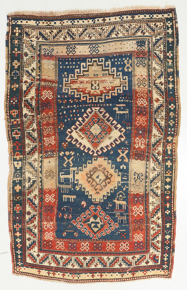 Appraisal: Antique Kazak Rug Caucasus ' '' x ' '' Antique