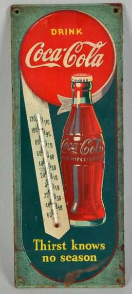 Appraisal: Masonite Coca-Cola Thermometer Description s Tube is possibly replaced but